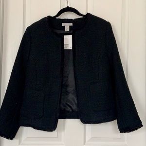 LOWEST PRICE Black Tweed Jacket, size 16, New!